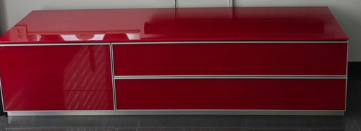 Stylish TV cabinet Catena - Deep red, robust & like new