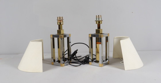 Image 1 of Set van 2 tafellampen/tafellampen van Stephane Davidts voor WKR, Hollywood Regency, Duitsland, jaren 1980