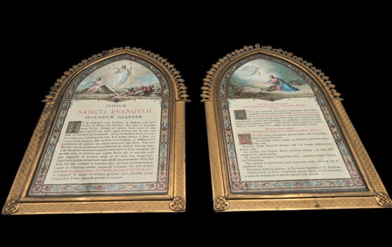 Image 1 of Altar Canon (Altar Cards (Tabellae Lavabo) 19th Century