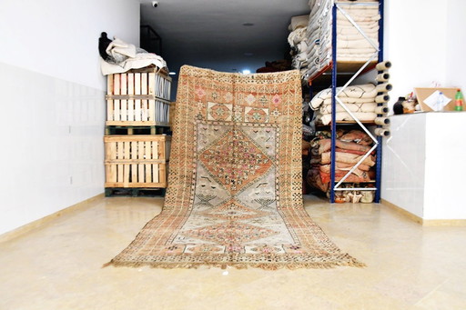 Tapis marocain vintage pastel Zemmour - 400 x 186 cm