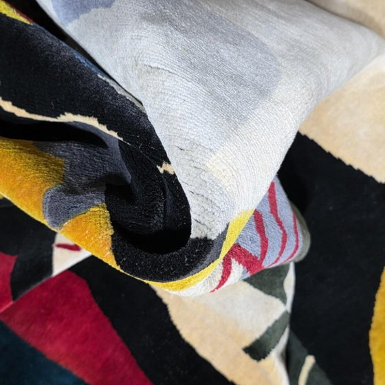 Alfombra de lana anudada a mano inspirada en Albert Gleizes - Diseño geométrico cubista (200x300cm) – Wool (photo 6 of 8)