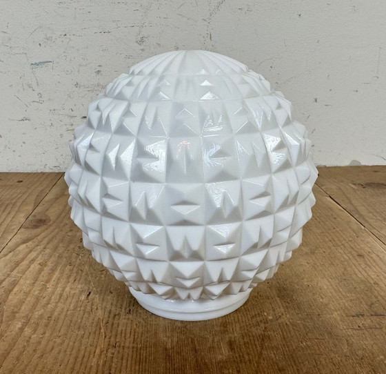 Image 1 of Vintage witte porseleinen hanglamp, jaren 70