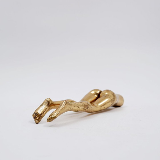 Image 1 of Vintage brass nutcracker in the shape of a woman's legs, 1970s