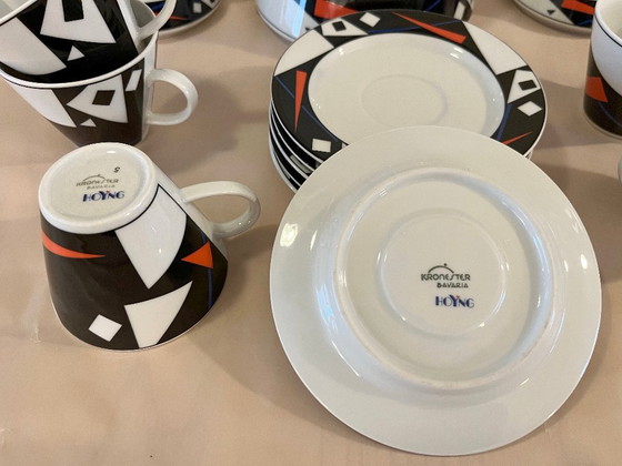 Kronester Bavaria, Memphis Style, Servizio Caffè/Tè per 6 – Stoviglie, Porcelain (photo 4 of 10)
