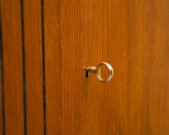 Image 1 of Teak highboard with fluted doors, 60s