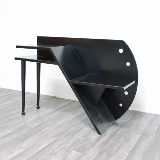 Image 1 of Paolo Pallucco Attr. Panchetta Con Tavolino E Portariviste Postmoderno Anni 80 