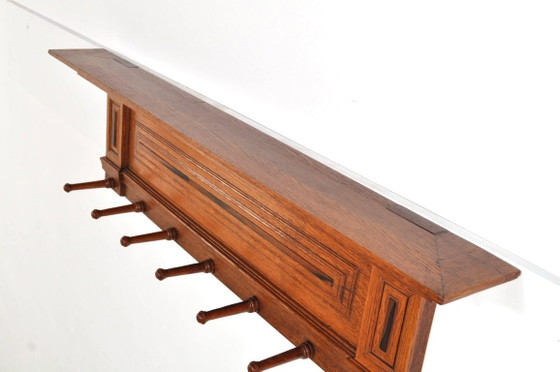 Antique Oak Coat Rack, 1890s – Wood (photo 10 of 12)