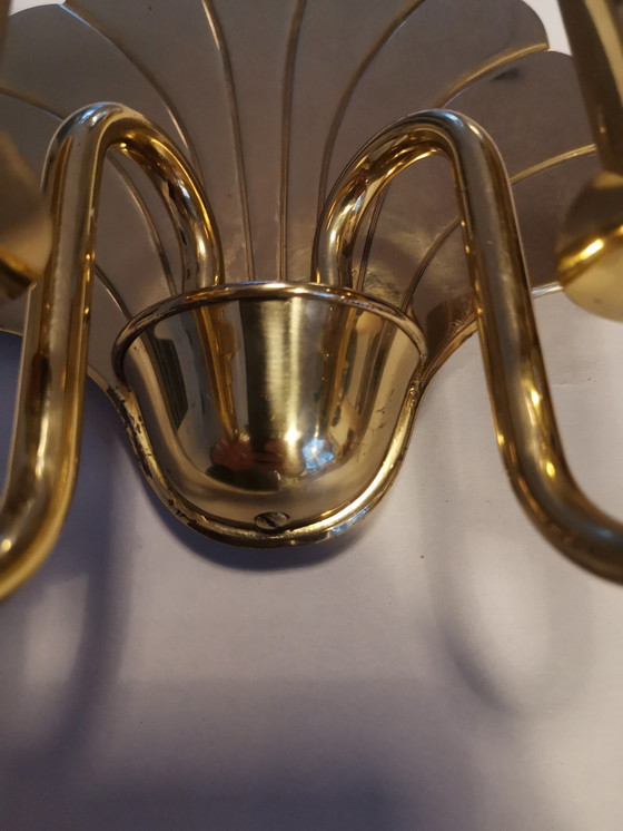 Image 1 of Hollywood Regency Designer Wall Lamp by Vereinigte Werkstätten München