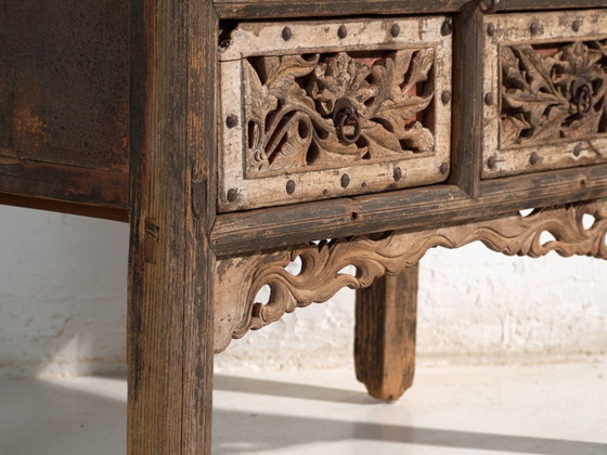 Consola china antigua con calados tallados – China, c. 1900 – Wood (photo 29 of 40)
