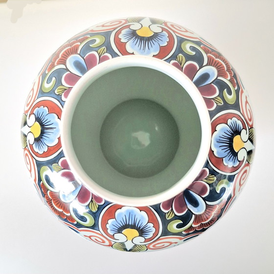 Image 1 of Hermoso tarro de jengibre policromado, intacto, de O.U.D. Delft Nijmegen.