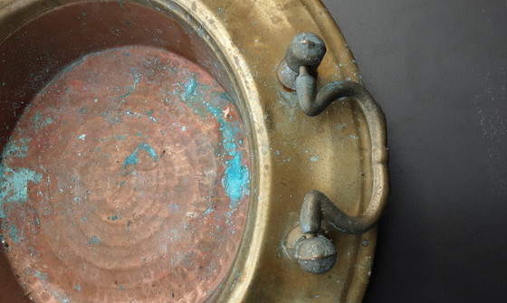 Image 1 of Antieken , koperen wasteil , 1920 , goede staat