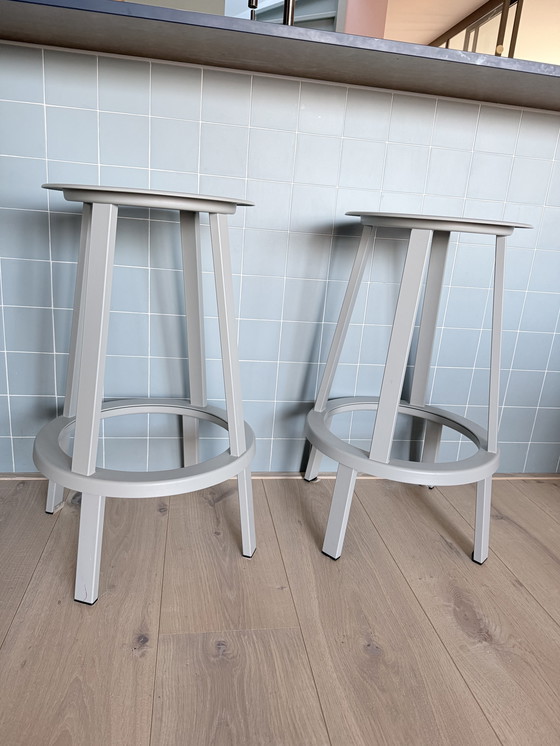 Image 1 of Tabouret de bar HAY Revolver - gris bas x 4