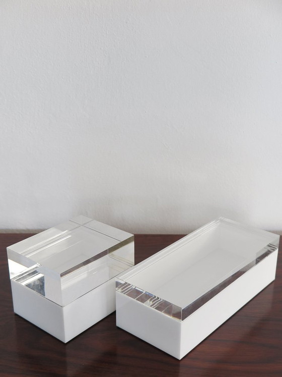 Acrylic glass boxes by Alessandro Albrizzi, 1990s, set of 2, Decorative Objects, Plexiglass (photo 3 of 19)