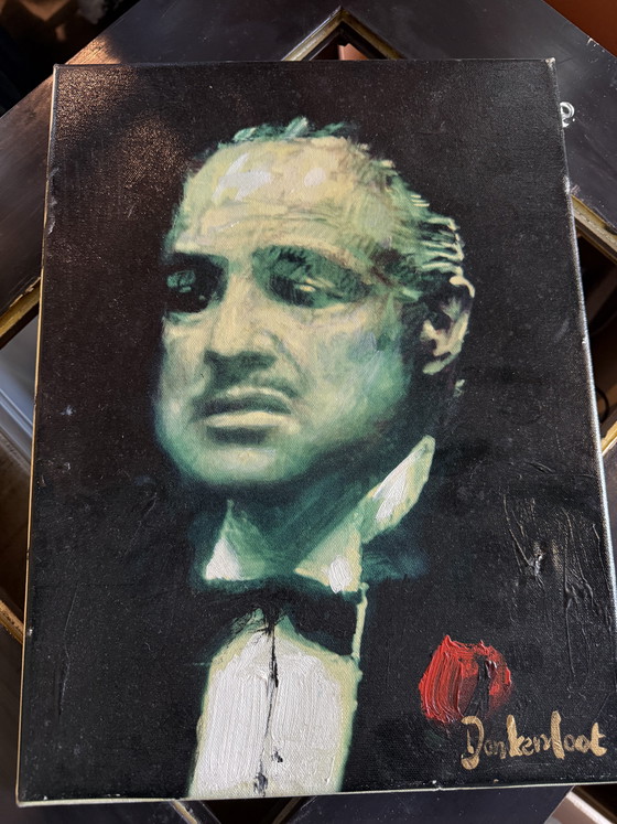 Image 1 of Painting Don Corleone signed Peter Donkersloot