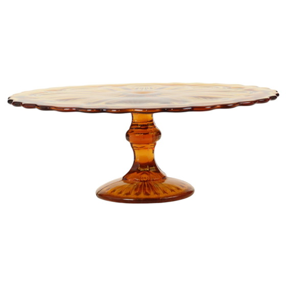 Image 1 of Vassoio per torte in ambra Art Déco