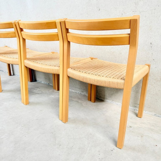 Image 1 of 4 sedie da pranzo Jl Moller Papercord