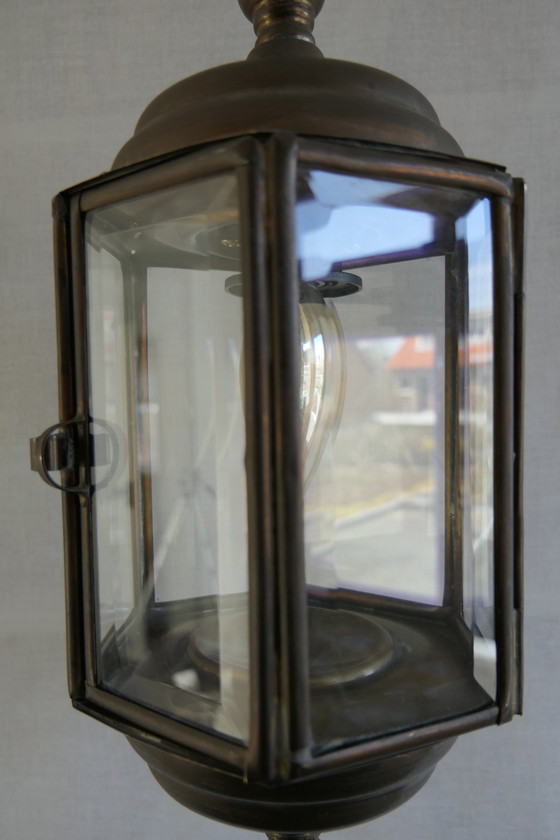 Image 1 of Autentica lanterna portoghese in ottone con diamanti sfaccettati