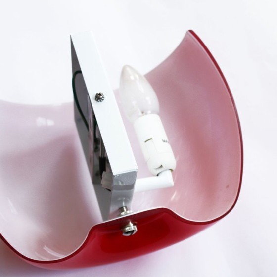 Image 1 of Applique murale vintage rétro en verre