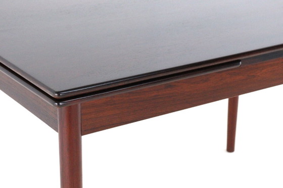 Image 1 of Palissander verlengbare rechthoekige eetkamertafel vintage 