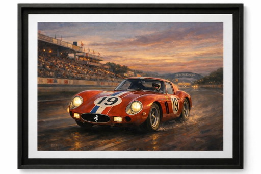 Ferrari 250 GTO (Chassis #3705GT) Mit Startnummer #19 Pierre Noblet Und Jean - Ferrari - 250 GTO – giclee prints, Paper