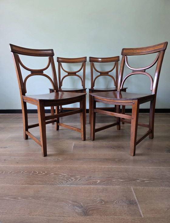 Image 1 of Schuiteman Collectie – Console, Spiegel, Salontafel & 4 Stoelen
