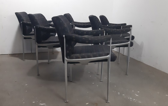 Image 1 of Ensemble de six chaises Bauhaus conçues par Miller Borgsen pour Röder and Sons, années 1960