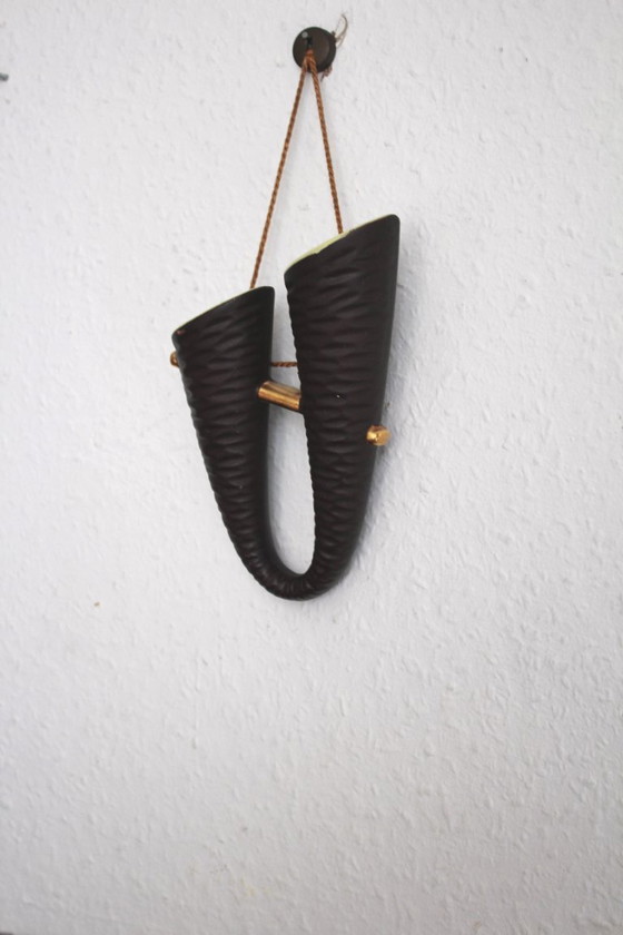 Image 1 of Unusual vintage wall vase, double vase, ceramic from the 1970s