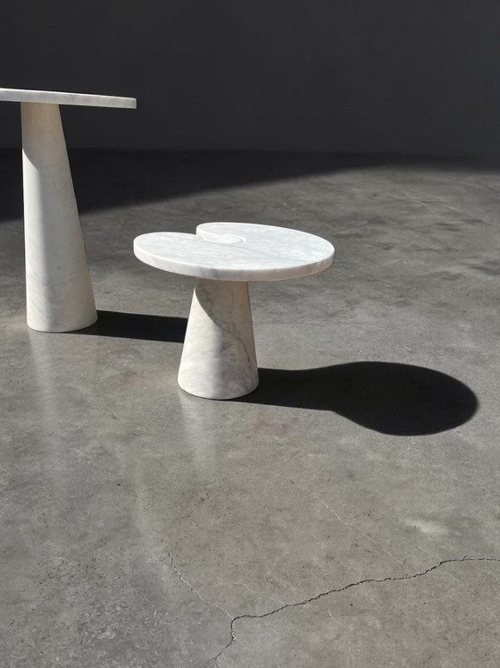 Image 1 of 2x Table d'appoint Eros Angelo Mangiarotti marbre de Carrare