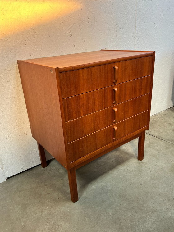 Commode vintage, Bertil Fridhagen Pour Bodafors, Suède 1960s, Bois, Marron, Scandinavian (photo 7 sur 14)