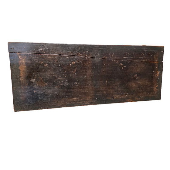 Image 1 of Antiek hand beschilderde Duitse dekenkist, 19e eeuw