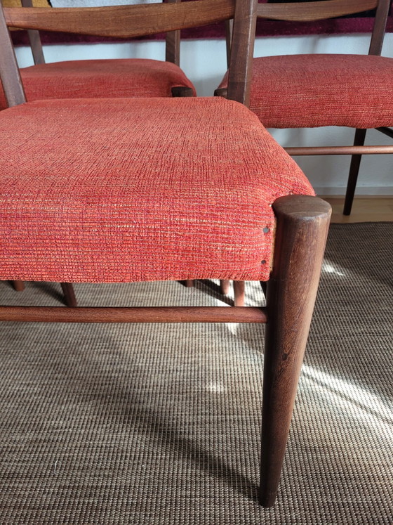 Set of 6 vintage Pastoe ST09 Dining chairs – Cees Braakman – Textile, Wood (photo 5 of 6)
