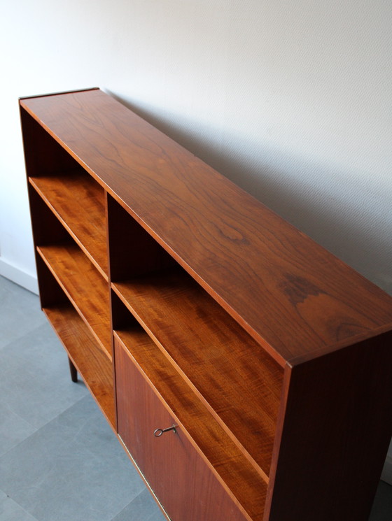 Image 1 of Libreria vintage danese con ribalta in teak