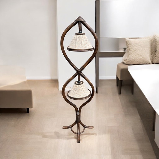Vintage rattan / manou floor lamp