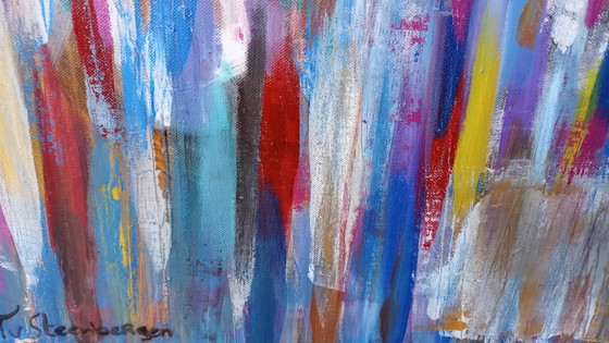 Image 1 of T. van Steenbergen Abstract "HOPE" 70 x 100 cm nuovo.