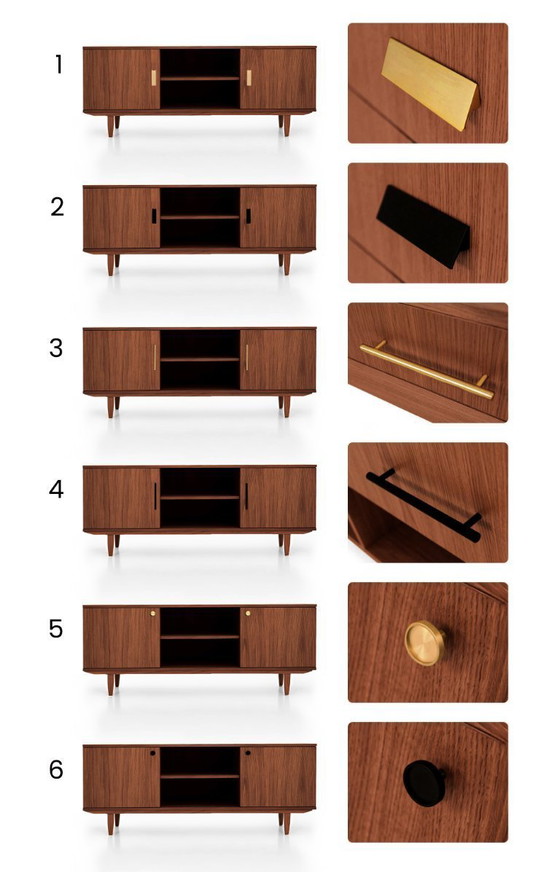 Image 1 of Dressoir gebeitst teak T-S15