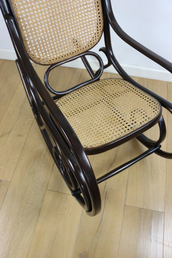 Image 1 of Rocking chair on runners, original brown, 1970s - very good condition