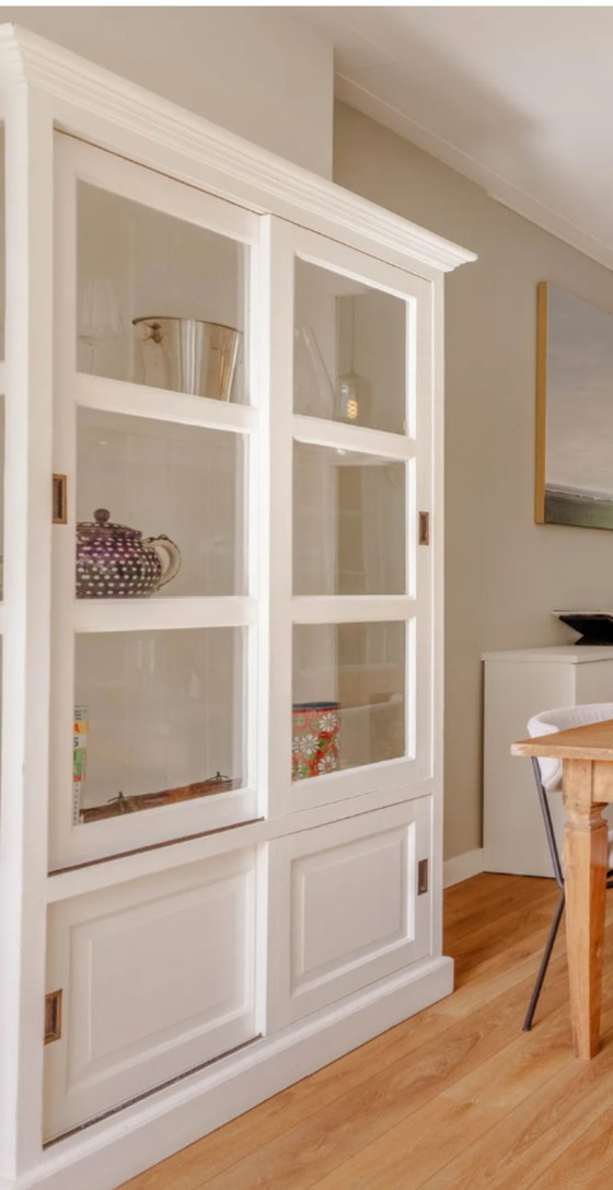 Vitrina de Madera Blanca con Puertas de Cristal 200x100 Cm – Wood (photo 2 of 5)