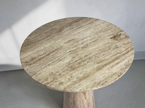 Travertine Bistro Table Eleonora Aime - Round Ø70 - Solid Natural Stone, Dining tables, Beige (photo 4 of 7)