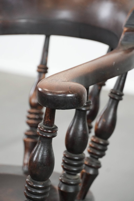 Image 1 of Antique English captain's chair/side chair/desk chair from the early 19th century