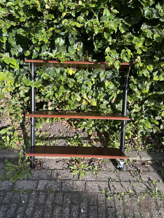 Vintage open boekenplanken wandsysteem a la Paul Cadovius – Wandrek, Metal, Wood (photo 2 of 14)