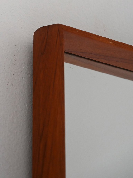 Image 1 of Late 1960s Scandinavian Teak Rectangular Wall Mirror
