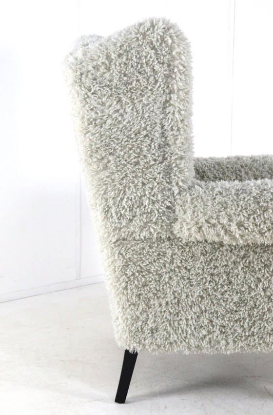Image 1 of Fauteuil groot harig doodly volledig gerestaureerd