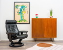 Teakhouten highboard met gecanneleerde deuren, jaren 60