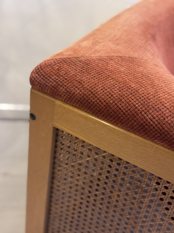 Image 1 of Poltrona vintage in stile boho anni '70 con fettuccia