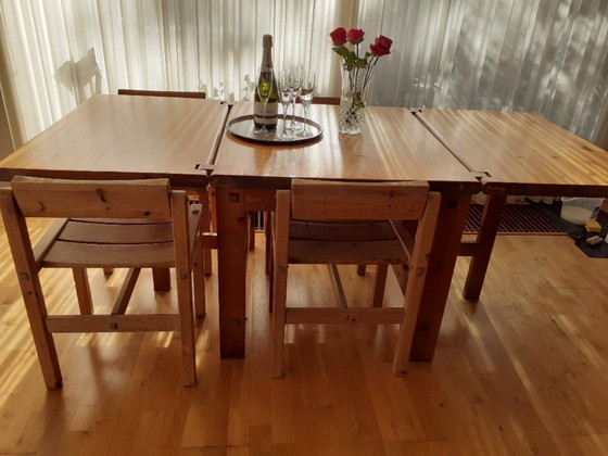 Image 1 of  4 Trybo-Stühle und 1 Fureka-Tisch Edvin Helseth