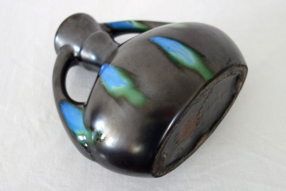 Image 1 of Geflammte Keramikvase signiert De Bruyn Five Lille