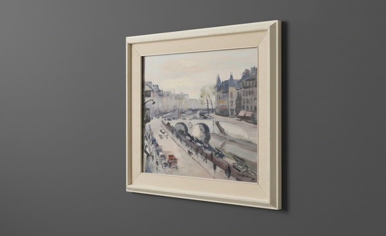 Image 1 of Jan Korthals (1916-1972) City view with bridge - signed