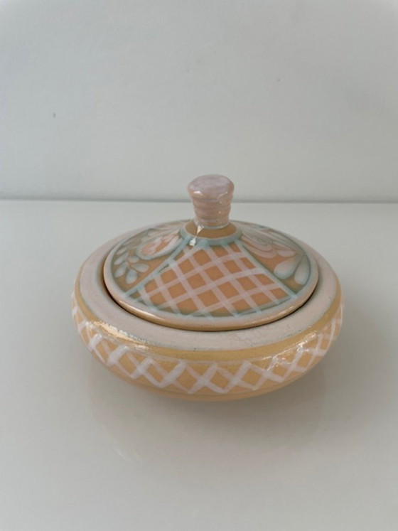 Image 1 of Portagioie vintage dipinto a mano di D. Baldi