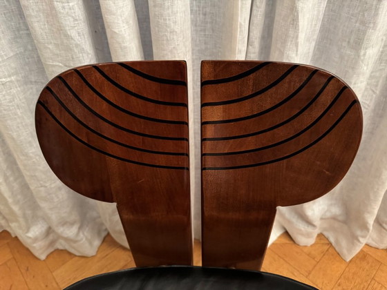 Africa Chair By Afra And Tobia Scarpa For Maxalto – Dining chairs, Leather, Wood (photo 10 of 12)