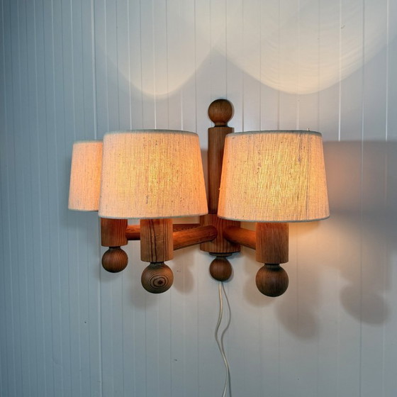 Image 1 of Uno Kristiansson wall lamp Pinus for Luxus Sweden 1970s